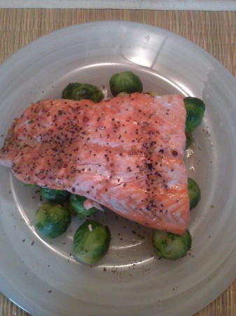 Grilled Salmon & Brussels NO ADDED FAT OR SUGAR