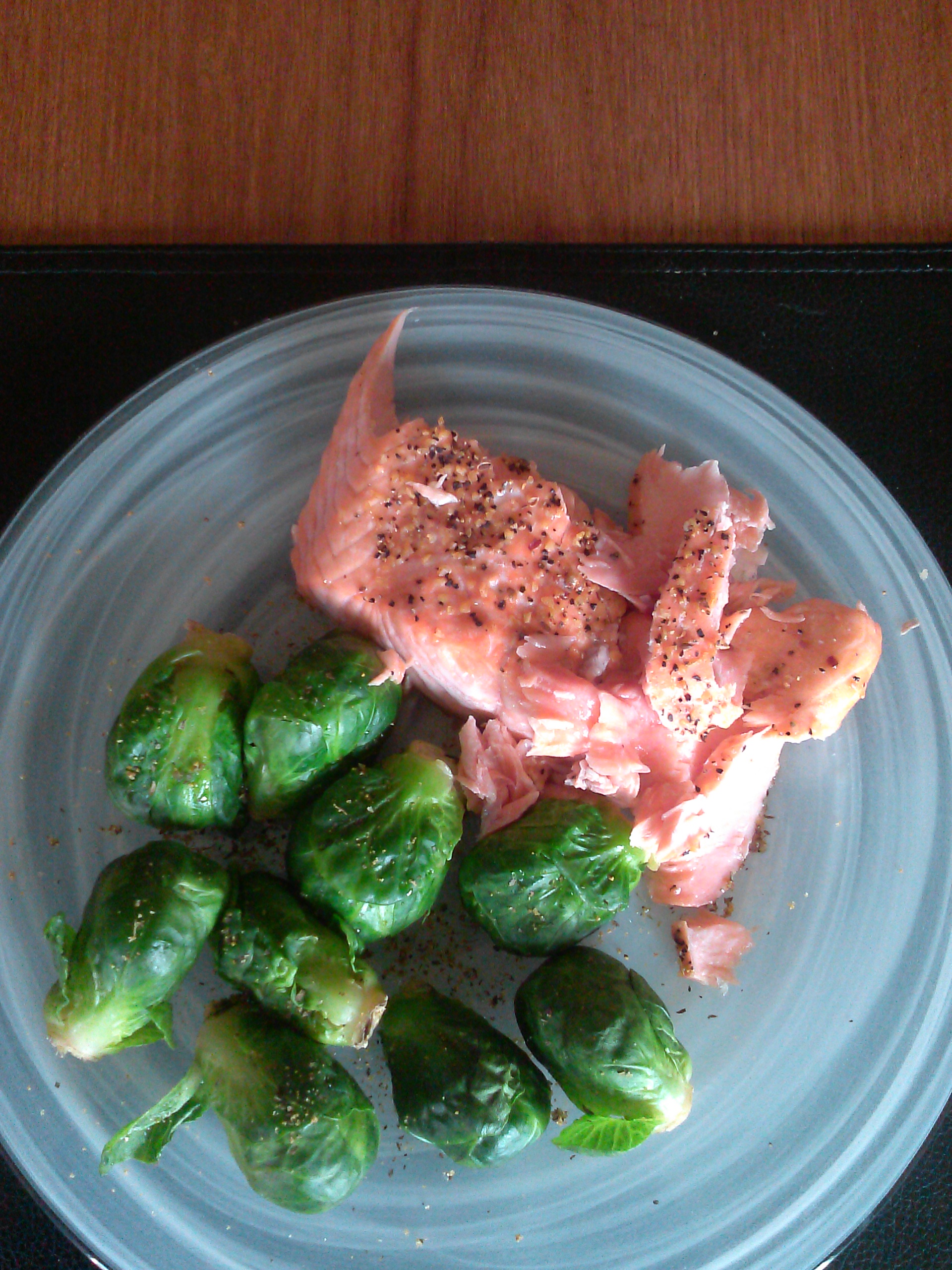 Baked Salmon & Brussels
