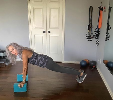 Plank with Yoga Blocks